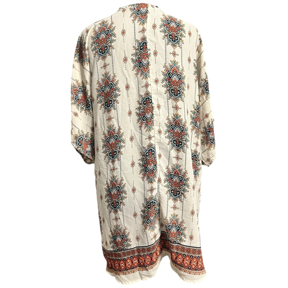Women's Liberty Love Cardigan/Shrug 1X White Orange Floral - Picture 3 of 5